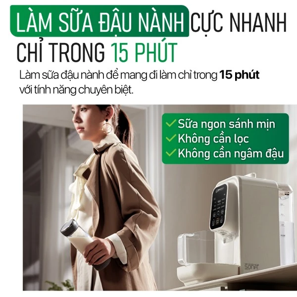Máy Xay Sữa Hạt Tự Động 100% 2GOOD SONA I8 (1,2 Lít) - Bản Ca Nhựa